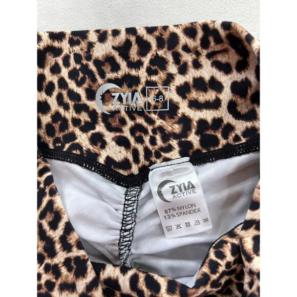 Zyia Active Leopard Scrunchy Brilliant High Rise Legging Medium 6 8 Gym Workout - Picture 5 of 9